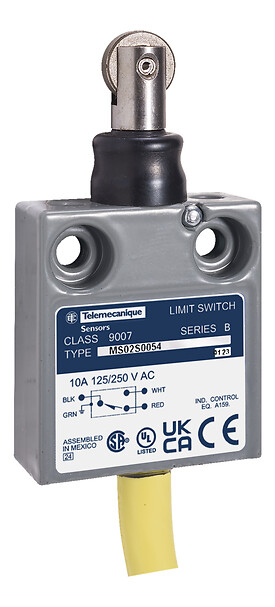 Telemecanique 9007MS12S0100 — Limit switch, 9007, 240 VAC 10amp ms +options