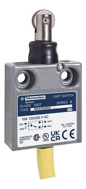 Telemecanique 9007MS12S0300 — Limit switch, 9007, 240 VAC 10amp ms +options
