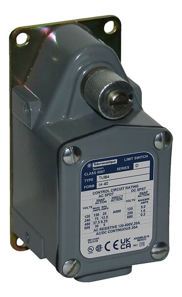 Telemecanique 9007TSB3 — Limit switch, 9007, 9007T mill standard, spring return, CW+CCW, 1/2" NPT