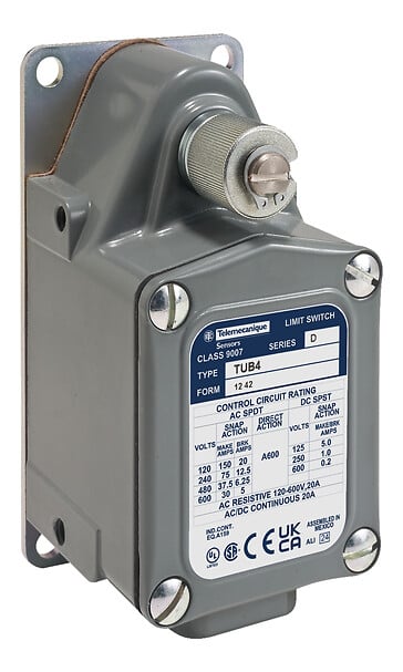 Telemecanique 9007TUB8 — Limit switch, 9007, 600 VAC 30amp t +options
