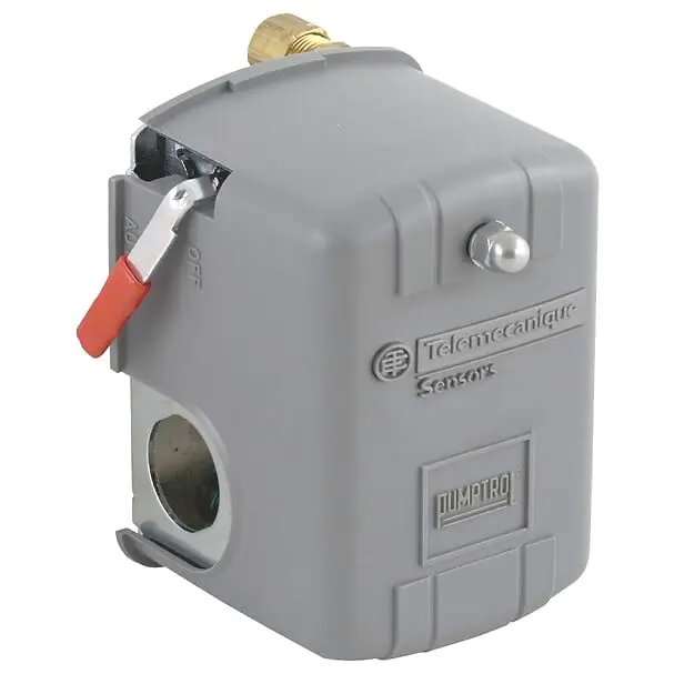 Telemecanique 9013FHG42J59M1X — Pumptrol, air compressor switch 9013FH, fixed differential, Off at 175 PSI, low hp