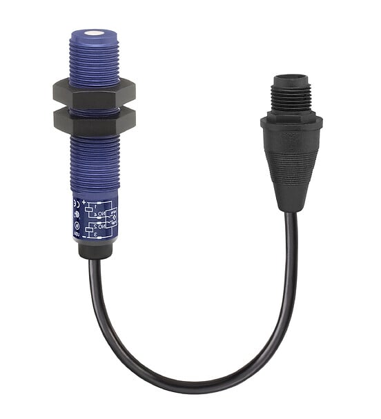 Telemecanique SM380A43200 — Hyde Park, Ultrasonic sensor, discrete, 12 mm barrel, 12 24 V DC