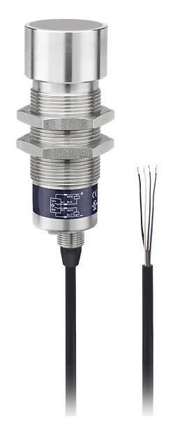 Telemecanique SM902A126000S — Hyde Park, Ultrasonic sensor, dual level, dual setpoint, 30 mm barrel, 12 24 V DC