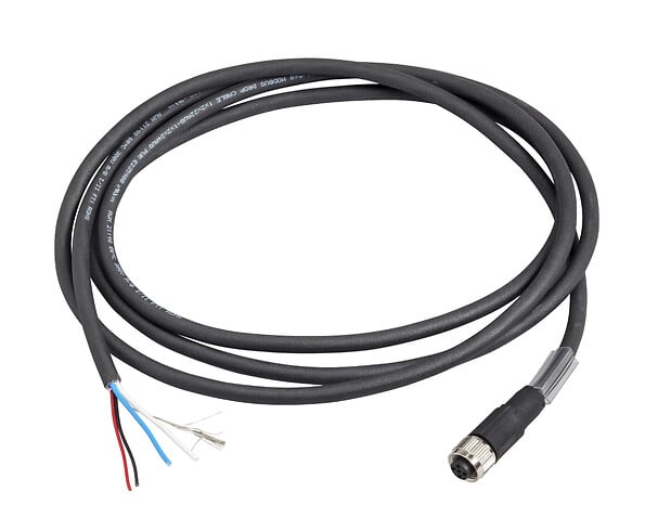 Telemecanique TCSMCN1F2 — Radio frequency identification XG, Modbus shielded cable, M12 female connector, end with free wires, IP67, 2 m