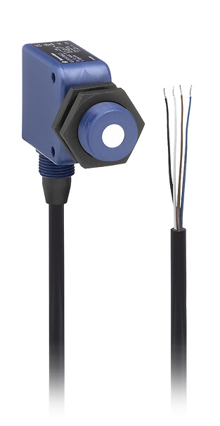 Telemecanique VM1VD3000 — Hyde Park, Ultrasonic sensor, analog, voltage (V), 18 mm snout dual mount, 15 24 V DC