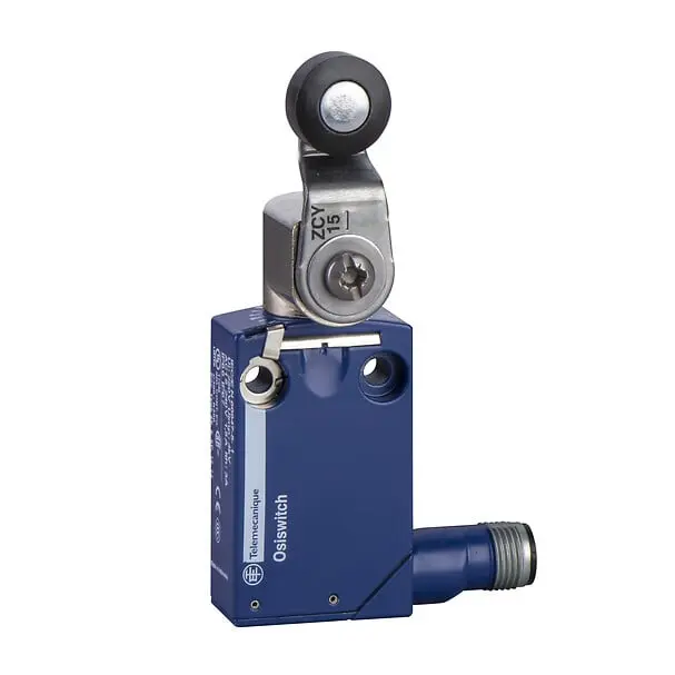 Telemecanique XCMD2115M12 — Limit switch, Limit switches XC Standard, XCMD, thermoplastic roller lever, 1C/O, snap, M12