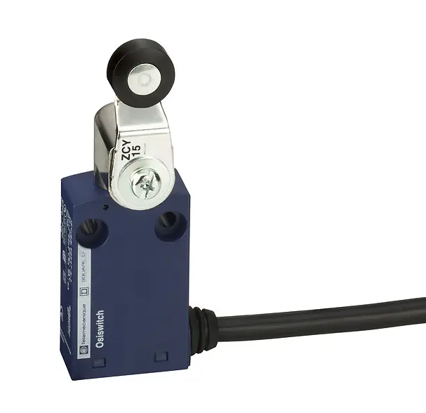 Telemecanique XCMN2115T05 — Limit switch, Limit switches XC Standard, XCMN, thermoplastic roller lever, 1NC+1 NO, snap, 1 m