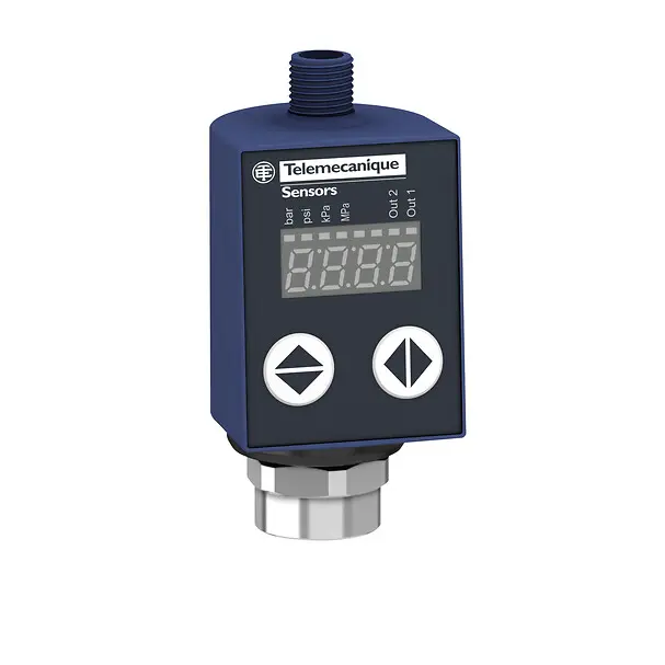 Telemecanique XMLR100M2P05 — Electronic pressure sensors, Pressure sensors XM, XMLR 100 bar, G 1/4, 24 VDC, 2xPNP, M12