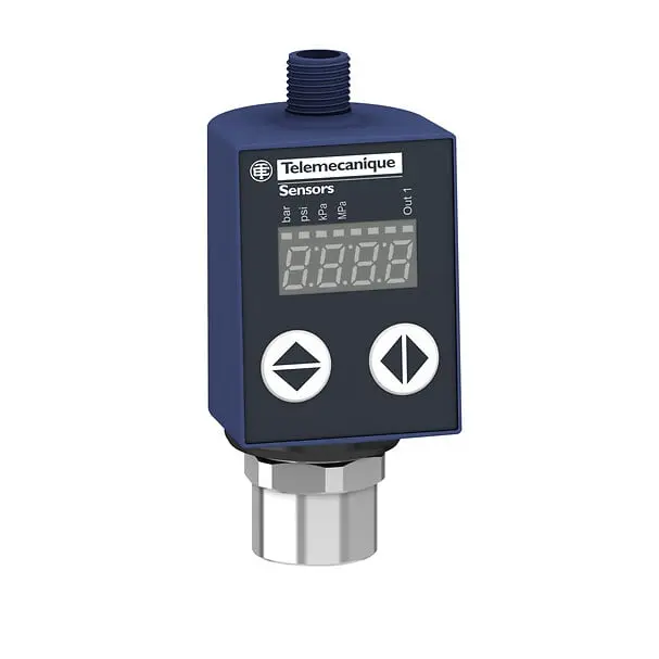 Telemecanique XMLR2D5G1N75 — Electronic pressure sensors, Pressure sensors XM, XMLR 2,5 bar, G 1/4, 24 VDC, 0...10 V, NPN, M12