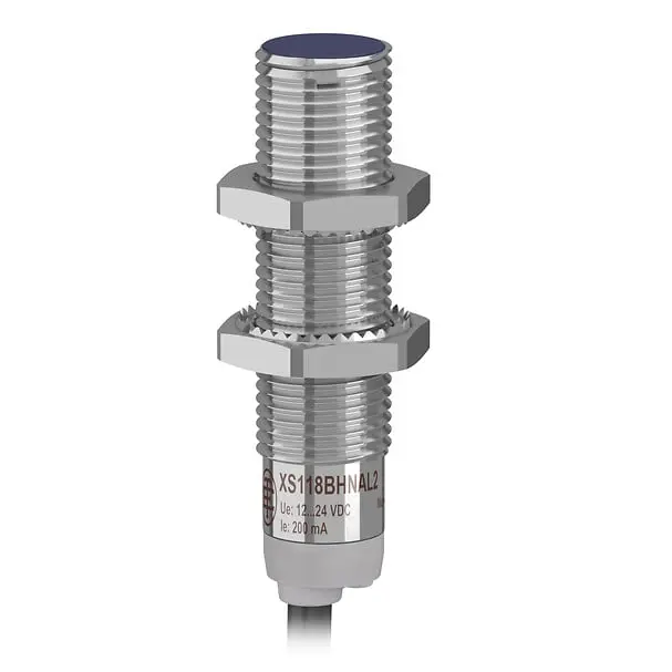Telemecanique XS112BHPAL2 — inductive sensor XS1 M12, L49mm, brass, Sn4mm, 12..24VDC, cable 2m