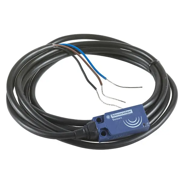 Telemecanique XS7F1A1DAL2 — Inductive proximity sensors XS, inductive sensor XS7 15x32x8, PBT, Sn5mm, 12...24 VDC, cable 2 m