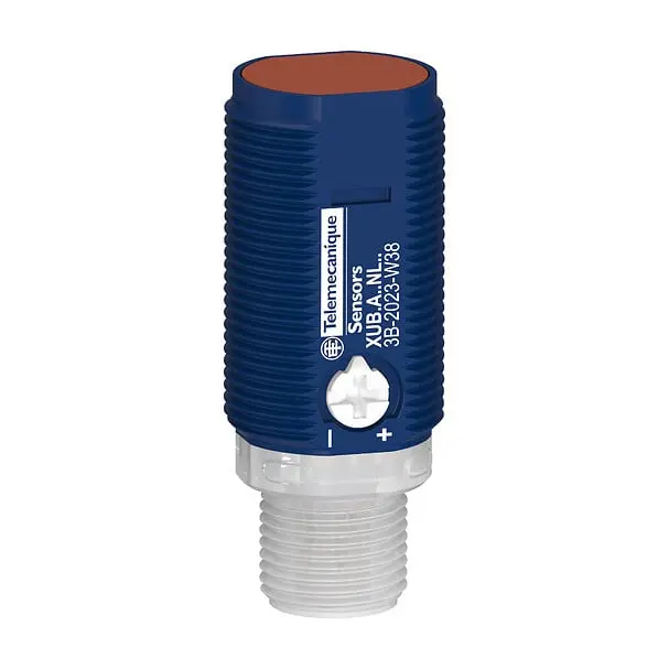 Telemecanique XUB2APXNM12R — Photoelectric sensors XU, Photo electric sensor, Cylindrical, Plastic, Thru-beam, Receiver, Smax 30m, PNP, Connector M12