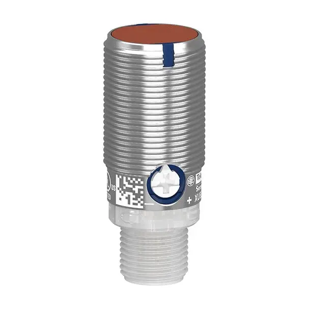 Telemecanique XUB9BPYNM12 — Photoelectric sensors XU, photo electric sensor, cylindrical, metal, polarised, Smax 7 m, IO-Link, Connector M12