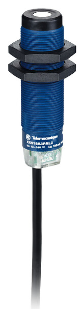 Telemecanique XX518A3NAL2 — Ultrasonic sensors XX, ultrasonic sensor cylindrical M18, Sn 0.5 m, NO, cable 2 m