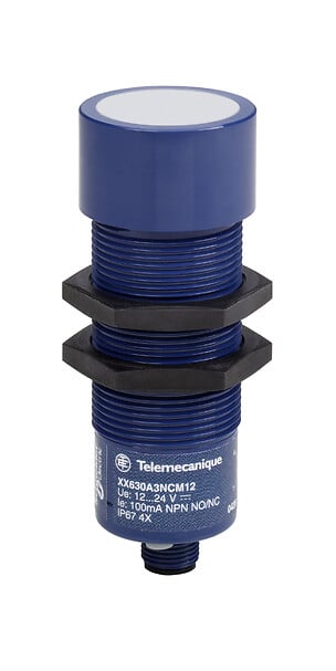 Telemecanique XX630A2NCM12 — Ultrasonic sensors XX, ultrasonic sensor cylindrical M30, Sn 2 m, NC+NO, NPN, M12 connector