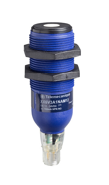 Telemecanique XX6V3A1NAM12 — Ultrasonic sensors XX, ultrasonic sensor cylindrical M30, Sn 1 m, NO, M12 connector