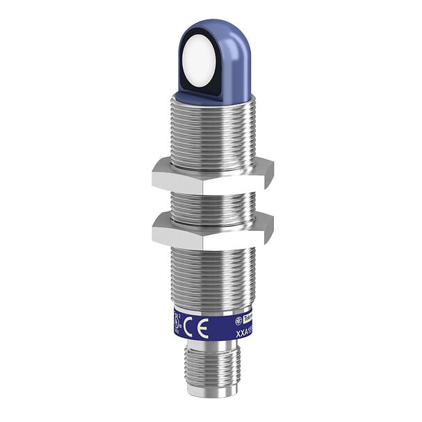 Telemecanique XXA18B1VM12 — Ultrasonic sensors XX, ultrasonic sensor cyl. 90 deg M18, Sn=1 m, analog 0 10 V, SYNC, connector M12