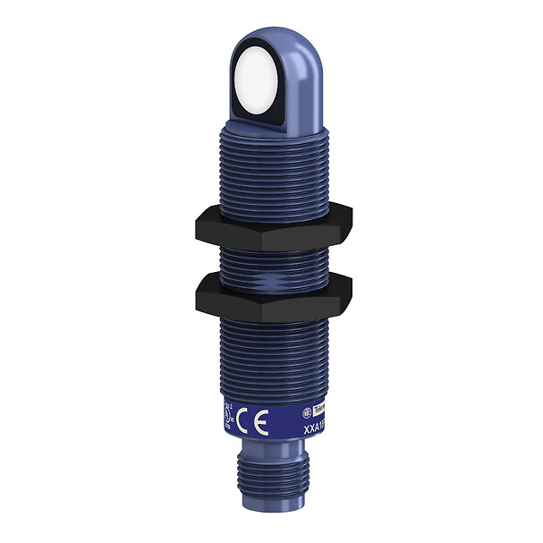 Telemecanique XXA18P1AM12 — Ultrasonic sensors XX, ultrasonic sensor cyl. 90 deg M18, Sn=1 m, analog 4 20 mA, SYNC, connector M12