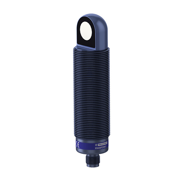 Telemecanique XXA30P2VM12 — Ultrasonic sensors XX, ultrasonic sensor, plastic, cylindrical M30, angled, 2 m, 0...10 V