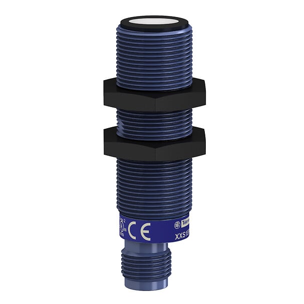 Telemecanique XXS18P1VM12 — Ultrasonic sensors XX, ultrasonic sensor cylindrical M18, Sn=1 m, analog 0 10 V, SYNC, connector M12