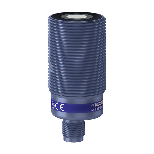 Telemecanique XXS30P1PM12 — Ultrasonic sensors XX, ultrasonic sensor, plastic, cylindrical M30, straight, 1 m, PNP