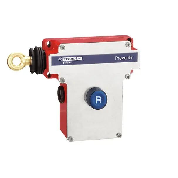 Telemecanique XY2CE2A170H7 — Latching emergency stop rope pull switch, Telemecanique rope pull switches XY2C, cable XY2CE, 300 V AC, 10 A