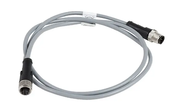 Telemecanique XZCRV1511041C1 — Jumper cable XZ, male straight M12 4 pin, female straight M12 4 pin, PVC 1 m