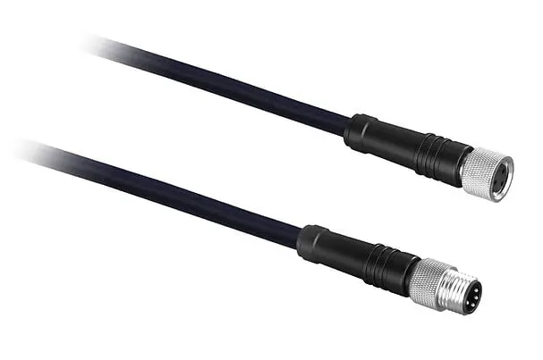 Telemecanique XZCRV2609V3L15 — Jumper cable PVC 4 W m8 f straight m8 m straight