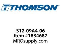 Thomson Linear S12-09A4-06 Electrak 1 linear actuator, 12 Vdc, 25 lbf force, 5.8 in stroke, no feedback, cable length 2 in, 2.10 in/s travel rate full