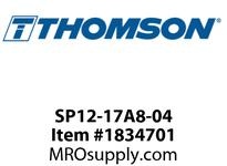 Thomson Linear SP12-17A8-04 Electrak 1 linear actuator, 12 Vdc, 75 lbf force, 4.5 in stroke, potentiometer feedback, cable length 2 in, motor connecto