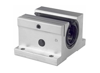 Thomson SPB20OPN Super Ball Bushing pillow block linear bearing, 1.25 in bore, open type, self-aligning, adjustable. For use with 1.25 in diameter Cla