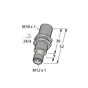 TURCK - BI8U-EM18WD-IOL6X2-H1141 - 100006589 - UPROX BARREL DIG.COM CON.