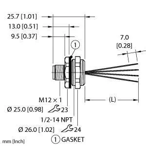 TURCK - EFSBH-A4.400.2-1 - 100007300 - RECEPTM12HYDRA
