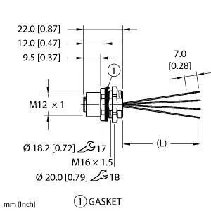 TURCK - EFKBM-A4.400.2-1 - 100009891 - RECEPTM12HYDRA