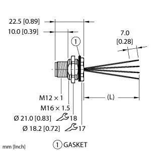 TURCK - ERSBM-A4.400.2-1 - 100009898 - RECEPTM12HYDRA