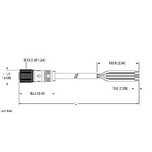 TURCK - RKMC 42-4M/S4000 - 100016898 - CORD7/8 POWERFAST