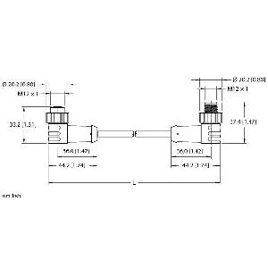 TURCK - EKWT-ESWT-A5.500-GU8K-1 - 100021271 - CORDM12HYDRA