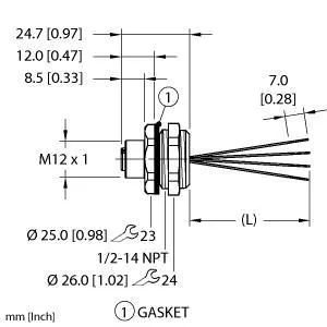 TURCK - EFKVH-A4.400.2-1 - 100032079 - RECEPTM12HYDRA