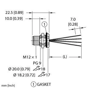 TURCK - ERSBG-A4.400.8-3 - 100034262 - RECEPTM12HYDRA