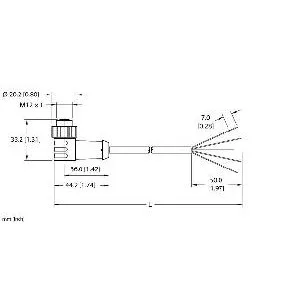 TURCK - EKWT.PR-A5.500-GC2K-10 - 100034278 - CORDM12HYDRA