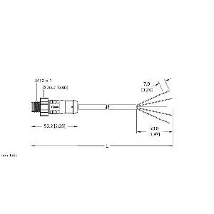 TURCK - ESRT.PR-A5.500-GC2K-5 - 100034280 - CORDM12HYDRA