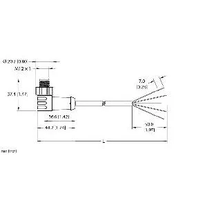 TURCK - ESWT.PR-A5.500-GC2K-5 - 100034284 - CORDM12HYDRA