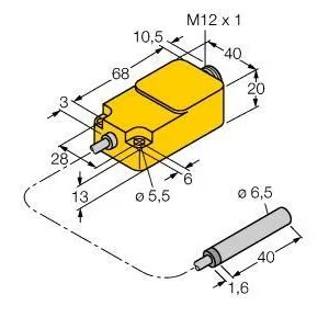 TURCK - BI1.5-EH6.5-0.2-Q20-2LU-H1141/S950 - 1533010 - FERRITE BARREL ANALOG CON.