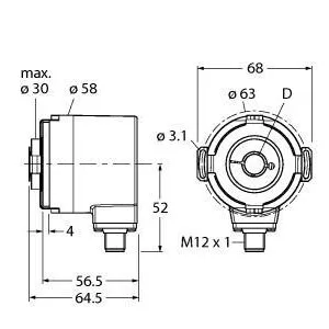 TURCK - RM-35I12T-5C25B-H1181 - 1545463 - MULTITURN