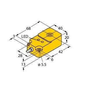 TURCK - BI15U-Q20-VP6X2 4M - 1608602 - UPROX RECT. DC CABLE