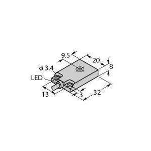 TURCK - BI7-Q08F-RN6X - "1608915 - FERRITE, RECT., DC, CABLE"