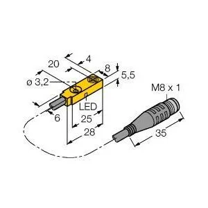 TURCK - BI2-Q5.5-AN6X-0.3-PSG3 - 16131871 - FERRITE RECT. DC PIGTAIL M