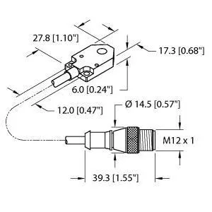 TURCK - BI3-Q06-AN6X2-0.2-RS4T - 1620189 - FERRITE RECT. DC PIGTAIL M1