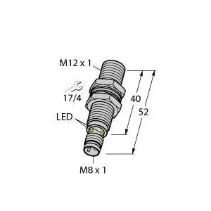 TURCK - BI4U-M12-AN6X-V1131 - 1635430 - UPROX BARREL DC CON. M8