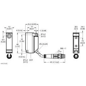 TURCK - BI5U-Q12-AP6X2-0.5-PSG3M - 16355220 - UPROX RECT. DC PIGTAIL M8